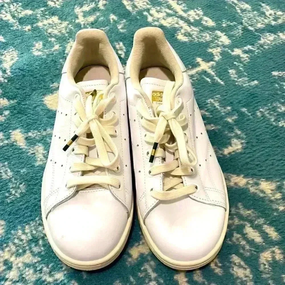 Adidas gold foil Stan Smith leather sneakers male 4.5 women 6.5 NWOB